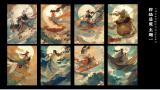 仙渡云海——八仙过海系列插画